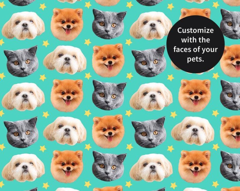 custom pet wrapping paper