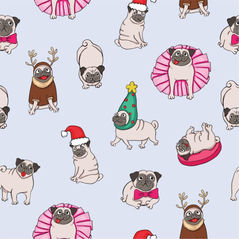pug wrapping paper